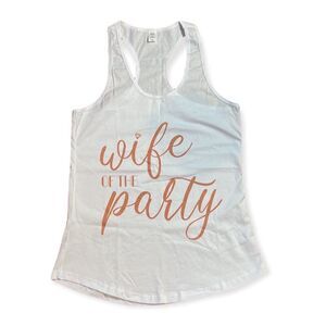 NWOT Ring Boxes - Wife Of The Party Racerback Tank Top - Medium